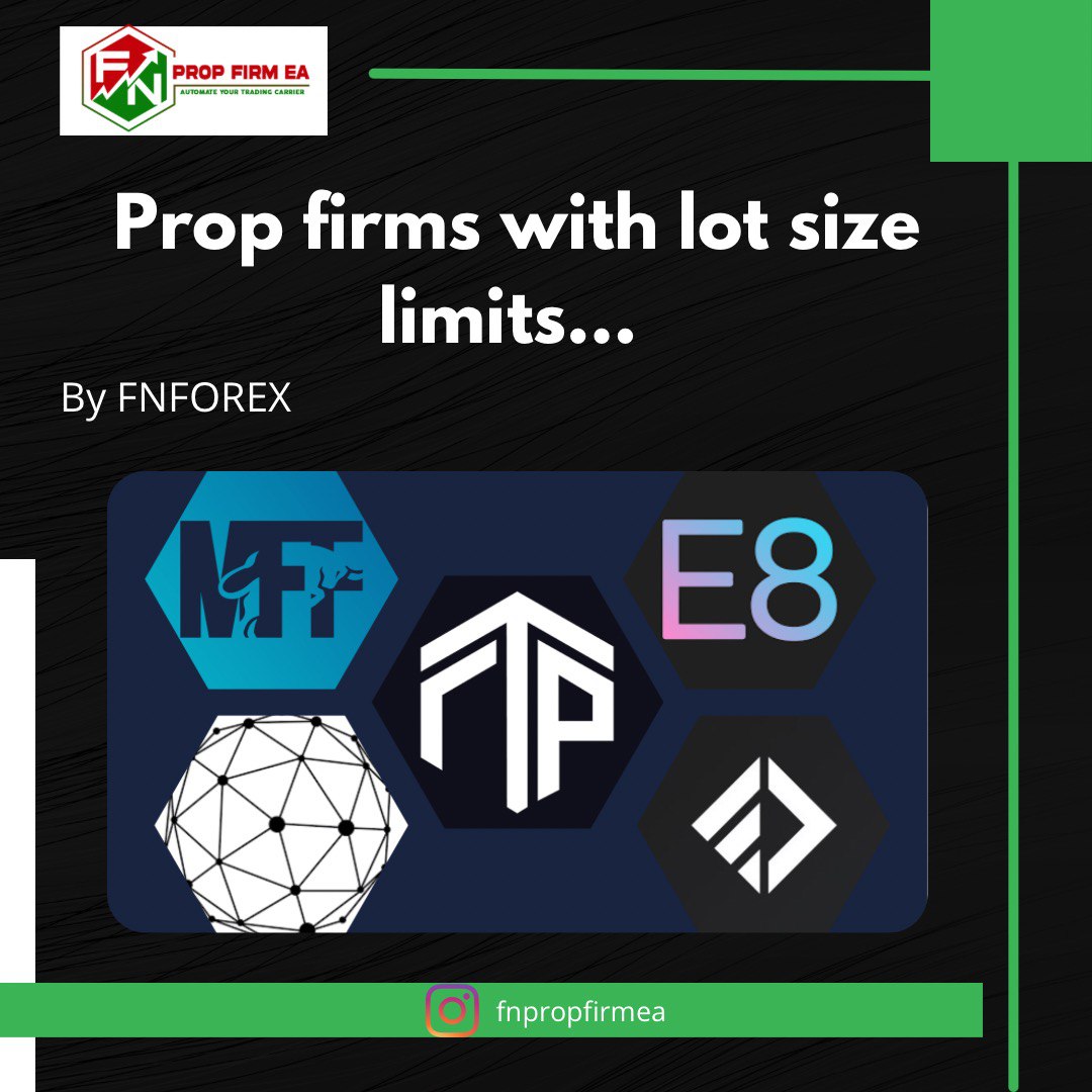 if you are looking for a proprietary trading firm that has a lot size limit, you can choose from the firms listed above.